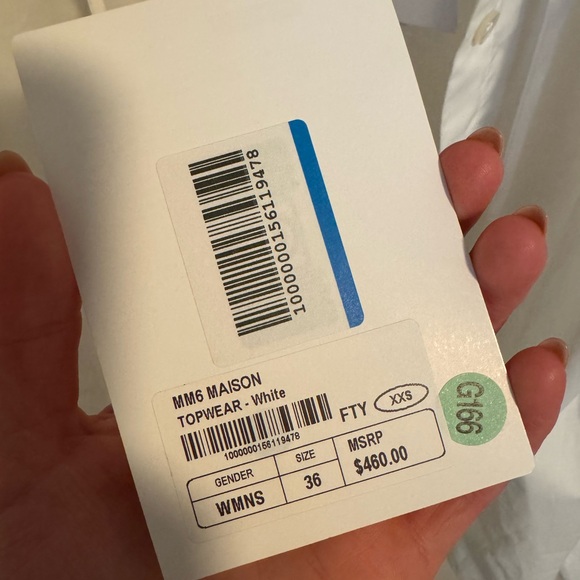 BNWT MM6 Maison Martin Margiela White Blouse - Picture 3 of 3